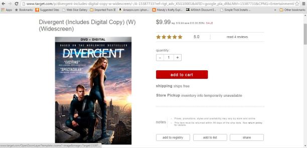 Divergent (Includes Digital Copy) (W) (Widescreen) _ Target